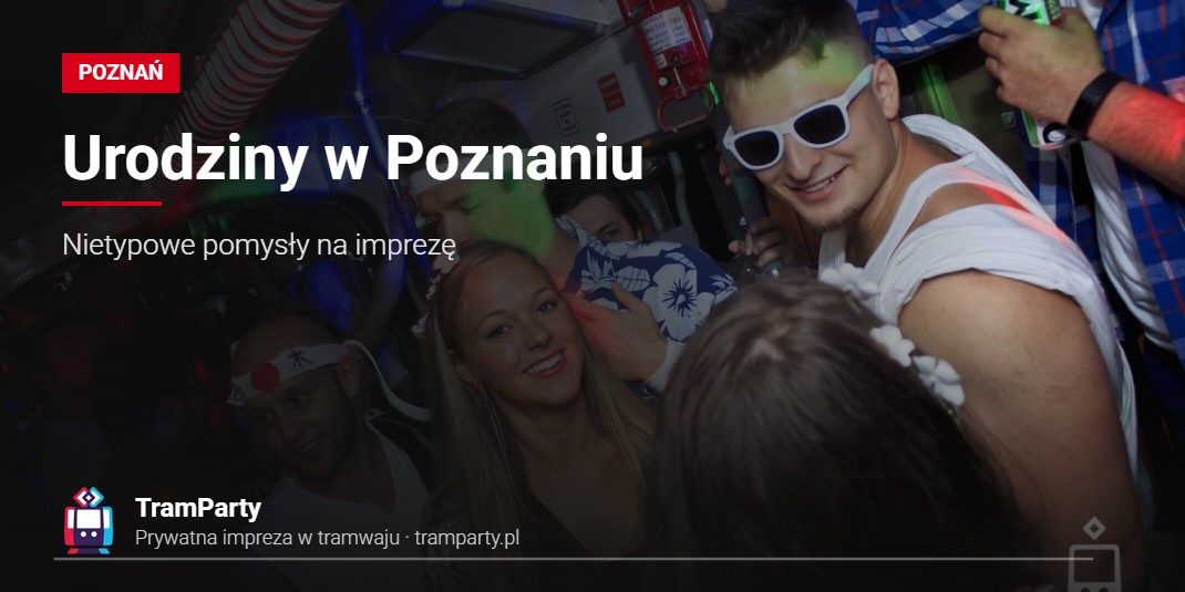 Urodziny w Poznaniu – Nietypowe pomysły na imprezę Urodziny w Poznaniu – goście bawią się w imprezowym tramwaju TramParty w kolorowych światłach